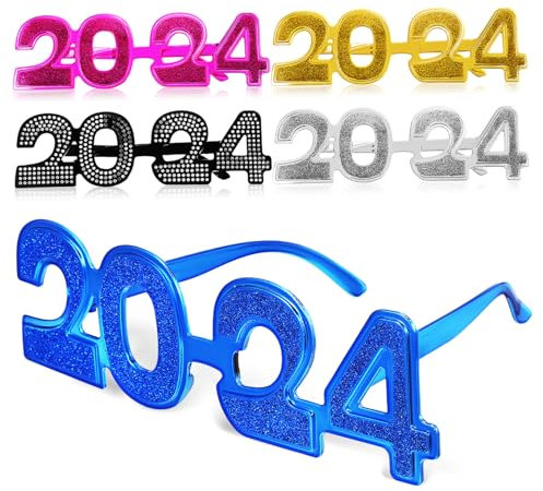 EPIGEIST 5stücke Kunststoffbrillen Silvesterparty Brillen Modellierungsbrillen Frohes Neues Jahr Brillen Für Partys Und Feiern