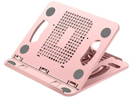 predolo Support pour Ordinateur Portable avec Angle Ajustable, Base pour Bureau et étude, Rose