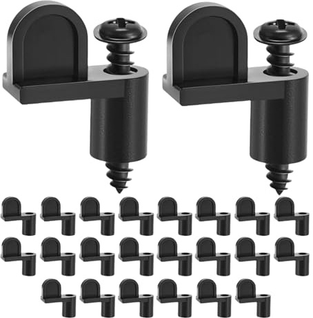 Fenstergitter Clips,24 Stück Fensterfliegengitter Clips mit Schrauben - Befestigungen für Sturmschutzplatten Ersatzteile Offset Hardware für den Einsatz in Zuhause Wohnung Büro und