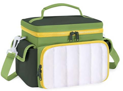 LoDrid Tasche Kompatibel mit Tonie Box 2/1 Audio-Player-Set, Grün | Gepolsterte Tragetasche mit Abnehmbarer Trennwand und Schultergurt, Nur Tasche, Patentiertes Design
