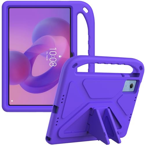 YRH Hülle für Lenovo Idea Tab 11 Zoll 2025, Kinderhülle (Lila) | Stoßfest, mit Griff und Standfunktion, leicht, kinderfreundlich und ideal für unterwegs