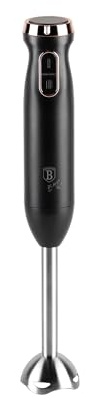 Berlinger Haus Stabmixer, 800 W, variable Geschwindigkeitskontrolle, Titanklinge, Turbo-Funktion, abnehmbar, Edelstahl, Schwarz-Rosa Gold