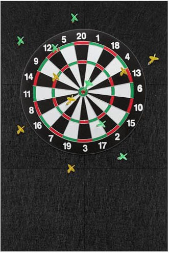 Flintronic Filz Dartboard-Wandschutz, HBT: 900x600x12mm/600x600x12mm, Dartscheiben Umrandung, Selbstklebend, Gespleißt Dart Wandschutz, Dart Zubehör