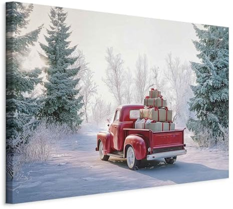 murando - Leinwandbild Weihnachten, 120x80 cm, 1-teilig, Schlafzimmer | Hochwertige Leinwand, sofort aufhängbar, ideal fürs Wohn- oder Schlafzimmer, wasserfest und lichtecht, langlebig, stilvoll