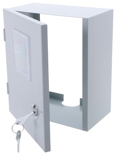 Holibanna Weatherproof Outdoor Electric Box Cover Iron Protection Case with Transparent Door Ventilated Bottomless Design for Home Electrical Panel and Energy Safety Installation