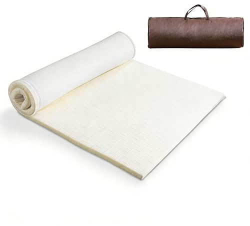 KAIHAOWIN Rollbar Camping Matratze (100 x 200 cm), Campingmatratze Schaumstoff, Klappmatratze mit Tragetasche, Futon Matratze für Camping, Reisen, Zelt, Auto, Boden und Gäste