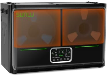 SUNLU Essiccatore a filamento stampante 3D S4 Pro,Controllo temperatura a doppia zona,Nero