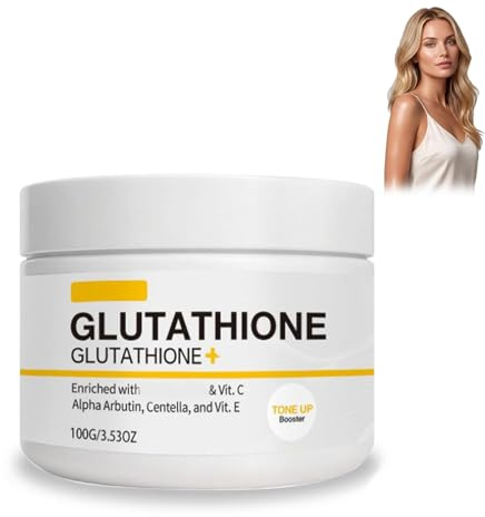 Skinflair Glutathione Body Scrub Tone Up Booster, Glutathione Body Scrub with Rosehip & Sea Salt, Schnelle Absorption, Anti-Falten, Glühender Hautton, Feuchtigkeitscreme für Hände und Beine (1PC)