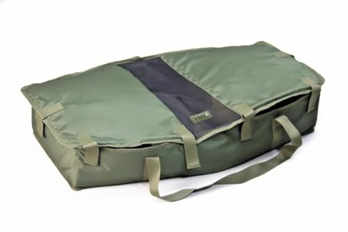 TMC Carp Fishing Cradle Unhooking Mat Cradle with Detachable Foam Mat, Green, Padded, Mesh Panels for Ventilation and drainage. Size 85 x 50 x 15cm