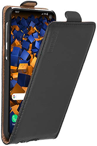 mumbi Tasche Flip Case kompatibel mit Samsung Galaxy S10e Hülle Handytasche Case Wallet, schwarz
