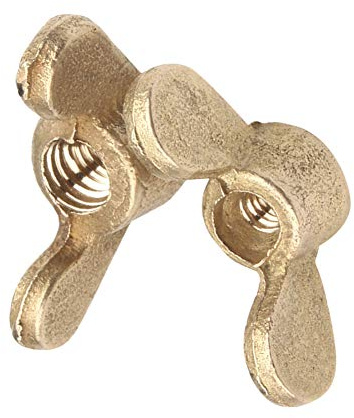 Yudesun 5Pcs M10 Wing Nut Fasteners Brass Butterfly Nuts Bolt Hand Twist Screw Cap Components