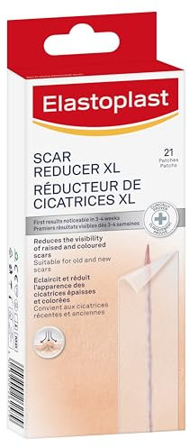 Elastoplast Lot de 21 pansements réducteurs de cicatrices XL pour réduire la visibilité des cicatrices, pansements résistants à l'eau, transparents