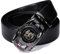 Barry.Wang Ceinture à cliquet en cuir véritable avec boucle automatique - Coffret cadeau tendance pour homme, Dragon Black New, 44/51W x 59L