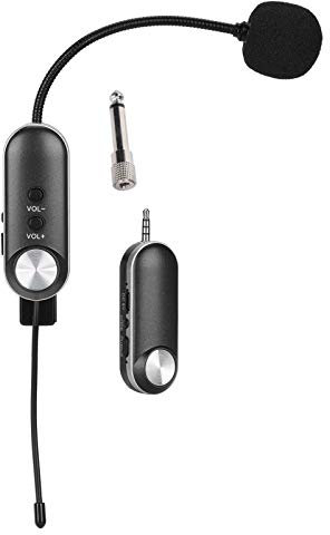 Microphone sans Fil Saxophone Guitare Micro Haut-Parleur U Segment Walfront Scène Accessoire d'Instrument de Musique Extérieur MICROPHONE sans Fil + Récepteur UHF