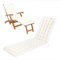 HAVE A SEAT Luxury - Deckchair Auflage 190x50 cm, 8 cm dick, Bequeme Liegestuhl Polsterauflage, waschbar bei 95°C, Trockner geeignet, UV-Beständig, Made in Germany (190 x 50 cm, Weiß)