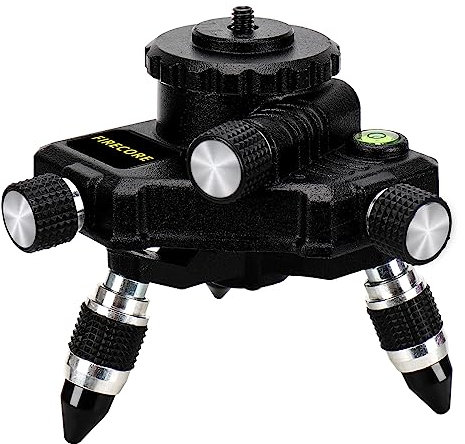 Firecore 360° Laser Adapter Tripod, with 1/4-20 Male Thread and Horizontal Bubble, Manually Operated Micro, Rotatable Adjustable Tripod Mount for Cross Line Laser -FLM05A