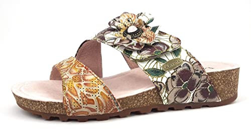 LAURA VITA Femme BRCYNAO 60 Sandal, Beige, 39 EU