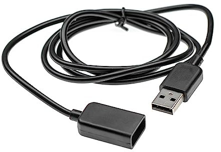 vhbw USB-Verlängerungskabel kompatibel mit Polar M200 Smartwatch, Fitness-Tracker, Sport-Uhr - USB-Kabel, Schwarz, 100 cm