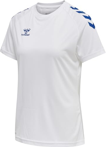 hummel Core XK Poly T-Shirt Damen weissblau, S Damen