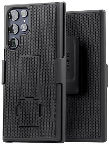 Encased DuraClip Designed for Samsung Galaxy S22 Ultra Belt Clip Case, Slim Phone Case with Holster