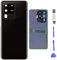 Akkudeckel für Samsung Galaxy S20 Ultra SM-G998B Rückseite Glas Deckel mit Akkufachdeckel Reparatursatz, Kamera Glaslinse und vorinstalliertem Klebeband+Werkzeug (Phantom Schwarz)