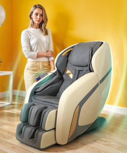 GLOBAL RELAX® | KENSHO 2D Massagesessel | Blau-Beige I 7 Programme | Luftdrucktherapie I Fußreflextherapie I Rückenthermotherapie I Schwerkraft I Zero Space | 3D-Surround-Sound | Bluetooth