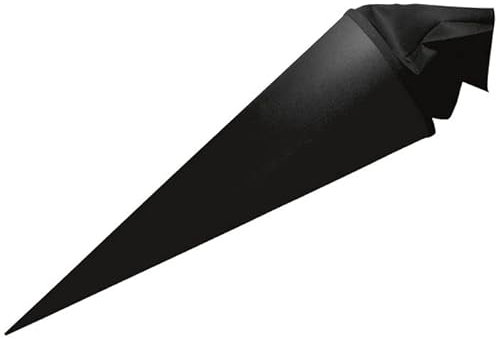 PAINT IT EASY NEU Schultüte/Zuckertüte rund geklebt mit Filzmanschette, 70cm, schwarz