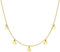 MIORE Schmuck für Damen Herzen Collier Halskette mit kleinen Charm Herzanhängern klassische Anker Kette aus Gelbgold 9 Karat 375 Gold, Länge 40-42 cm verstellbar