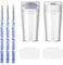 French Tip Nail Stamp, Nail Art Stamper Clear Silicone Jelly Stamper Transparent Nail Stamper Nail Art Jelly Stamper kit with Scraper Nail Art Brushes for Home DIY Nail Salon Design Manicure Tools
