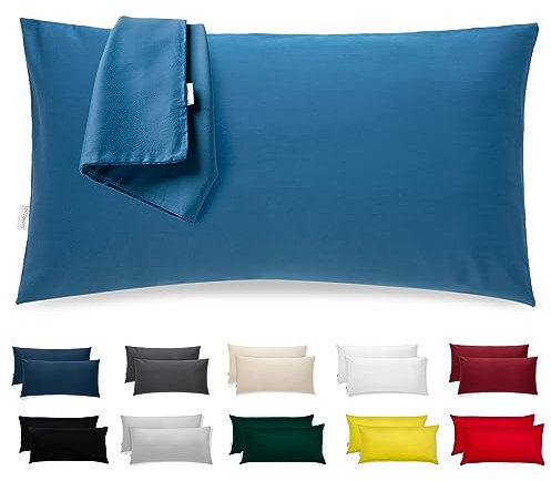 Flowen Fundas Almohada 70x40 de Microfibra Juego de 2 Fundas Cojin para Cama con Cremallera Invisible Tejido Suave y Lavable Antiácaros Transpirable Hipoalergénico Decorativas para Sofà y Silla
