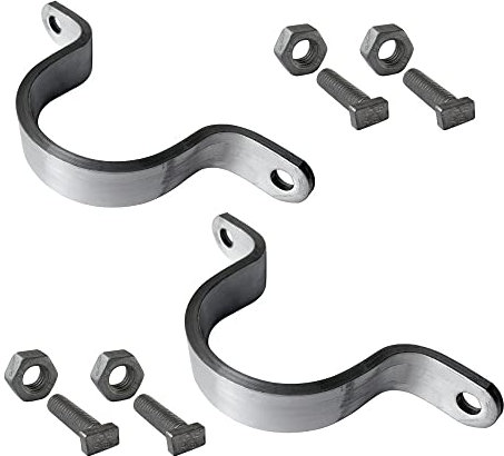 Bride de fixation pour poteau Bride simple ou double avec boulonnerie. Système de fixation pour panneaux - Diam 60 mm (Bride simple) -