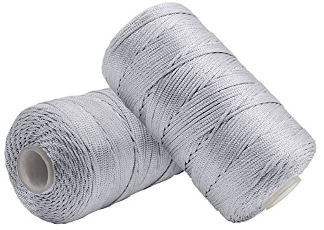 Uiopa Makramee Garn 1,5mm x 400m, Nylonschnur Bändchengarn für Häkeltasche, Häkelgarn Schmuckband Farbig für Häkeln, Stricken, Dekoration, DIY-Projekte