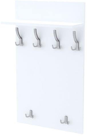AKKE Garderobenpaneel Wandgarderobe Mit Ablage Wandpaneel Garderobe PVC Maxi Antik-eiche 90cm x 60 cm