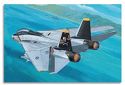 YIBIN Luftfahrt-Poster für F14 Interceptor Poster, dekoratives Gemälde, Leinwand, Wandposter und Kunstbild, modernes Familien-Schlafzimmer, Dekor-Poster, 30 x 45 cm