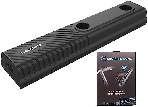 Leopard Lync Bicycle Theft Prevention GPS Tracker with One Year Data Plan, Real-time GPS Tracking and Movement Detection, 109DB Anti-theft Alarm, Work for Bike, Ebike, Scooters, Quad Bike