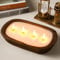 Barydat Wooden Dough Bowl Candles Large Soy Farmhouse Candles with 4 Wicks Table Decorative Gifts for Home Farmhouse Table Centerpiece Decoration(10 x 6 Inches)