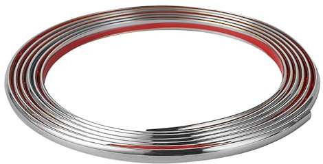 Jackfru Flexible Zierleisten Selbstklebend 3m/4m/10m, Wand Zierleiste, Decke, Wand, Spiegel, Ecke, Kleiderschrank, Schrank und automatische Verkleidung (Silber-3M)