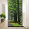 Statisch haftende Fensterfolie, Sichtschutz, Wärmeregulierung, Anti-UV-Schutz, Fensteraufkleber, natürliche Landschaft, Wald, 2 dekorative mattierte Fensterfolien, B 19,7 x H 59,1 (50 x 150 cm)