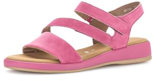 Gabor Damen Riemchensandalen, Frauen Sandalen,Leichte Mehrweite (G),Strandschuhe,Sandaletten,Sommersandalen,bequem,flach,Camelia,40.5 EU / 7 UK