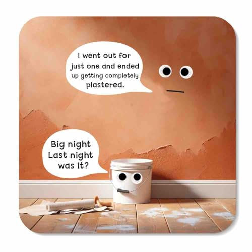 Huxters Geburtstags-Untersetzer für Männer und Ihn – Got Plastered Birthday für Bruder, Onkel, Freund, Sohn, Neffe, Cousin, Großvater, 9 cm