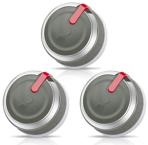 Bbsjujnn Verbesserter 66753 Gasgrill-Einstellknopf, kompatibel mit Weber Genesis beleuchteten Hauptbrenner-Reglern für Genesis II LX (2017 und neuere Modelle), 3 Stück