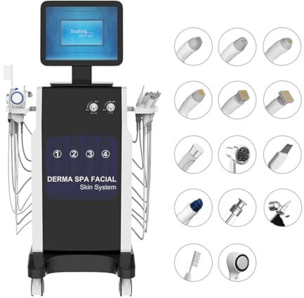 Hidrodermoabrasión Depurador de piel Oxígeno Limpieza facial Cicatriz Eliminación de acné Dispositivo de RF, alta frecuencia RF fraccional polar Máquina de cepillo