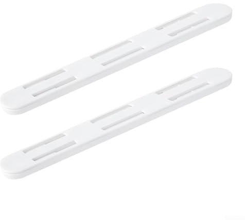 2 Pcs/Set Drawer Slides Runners, White Slides Drawer Rails Bin Tracks Closet Drawer Basket Pull Rail for Kitchen, Office, Cabinet, Shelves