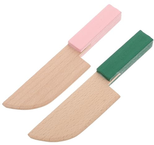 Amosfun Holzmesser Für Kinder - Sicheres Holzspielzeug Messer Set Für Obst Und Gemüse Schneiden Ergonomisches Design Leicht Und Tragbar Für Rollenspiele Und Spielküche