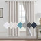 H.Versailtex 100% Blackout Linen Curtains for Bedroom Eyelet Curtains Faux Linen Curtains with White Liner Grommet Thermal Insulated Curtains, W66 x L72 Inch 2 Panels Set, Ivory