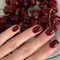 Cherry Red French Nail Tips Press-On Nails - 24 Pieces of Short Square Solid Glossy False Nails with Acrylic Full Coverage, Ideal for Girls and Women