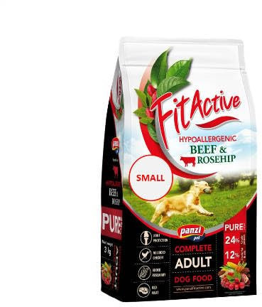 Panzi Pet Pure Beef & Rosehip SMALL 3 kg – Hypoallergene Mono-Protein-Hundekroketten ohne Huhn oder Weizen – Hundefutter mit Rindfleisch – Kleine Rassen