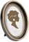Tone Link. Ovaler Vintage-Bilderrahmen, 10,2 x 15,2 cm, luxuriöser antiker Bilderrahmen mit Glasfront, Tisch-Wandbehang, Schwarz und Gold
