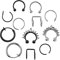 DEARMAMY 12St Ohr- und Nasenring aus Edelstahl goldene Nasenringe goldene Piercing-Ohrringe würfelunterlage leds leuchtmittel Nasenpiercing-Schmuck dekorative Nasenstecker Rostfreier Stahl