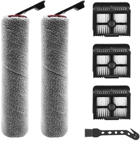 Jegehoyo Accessory Set for DREAME H12 Pro FlexReach / H15 Pro Wet and Dry Vacuum Cleaner with Suction Power Accessories, 2 Brush Rollers + 3 HEPA Filters + 1 Cleaning Brush